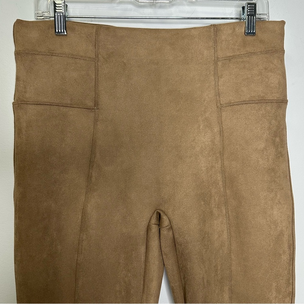 Spanx Women’s Faux Suede Slimming Leggings Pants In Beige Size XL - Picture 7 of 14